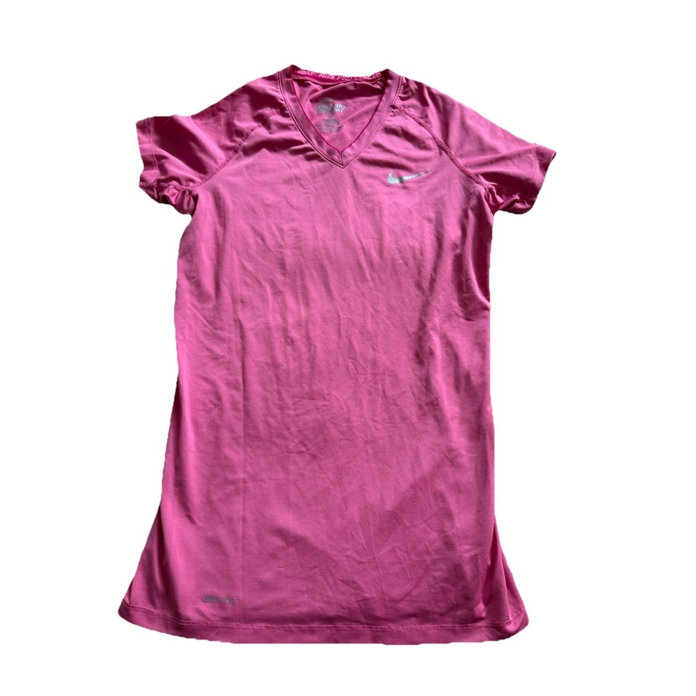 Nike Pro Combat Dri-FIT Pink Short Sleeve T-Shirt Size XSā
